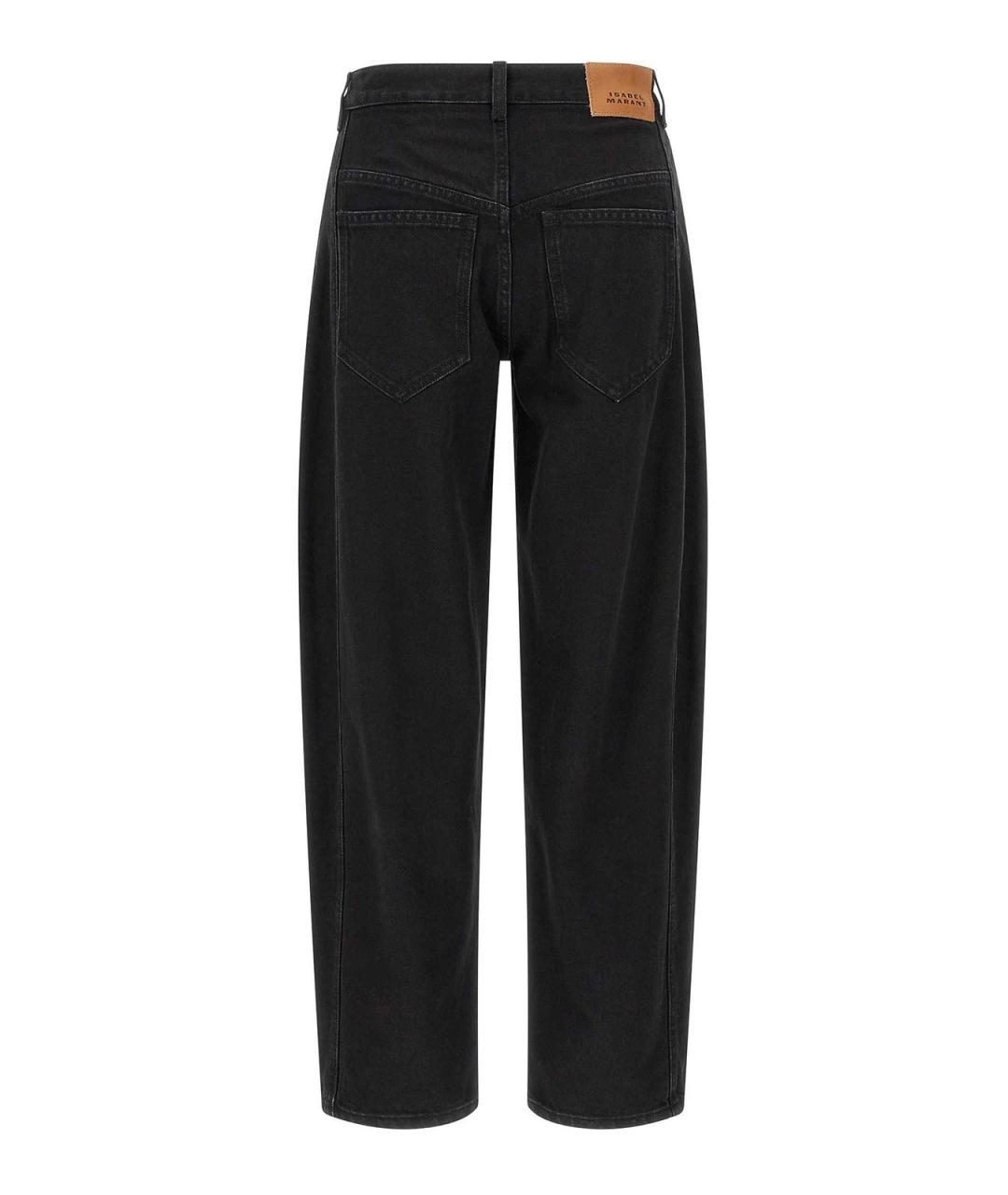 ISABEL MARANT ETOILE Черные хлопковые прямые джинсы, фото 2
