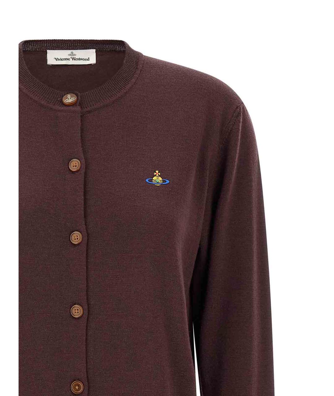 VIVIENNE WESTWOOD Бордовый шерстяной кардиган, фото 3
