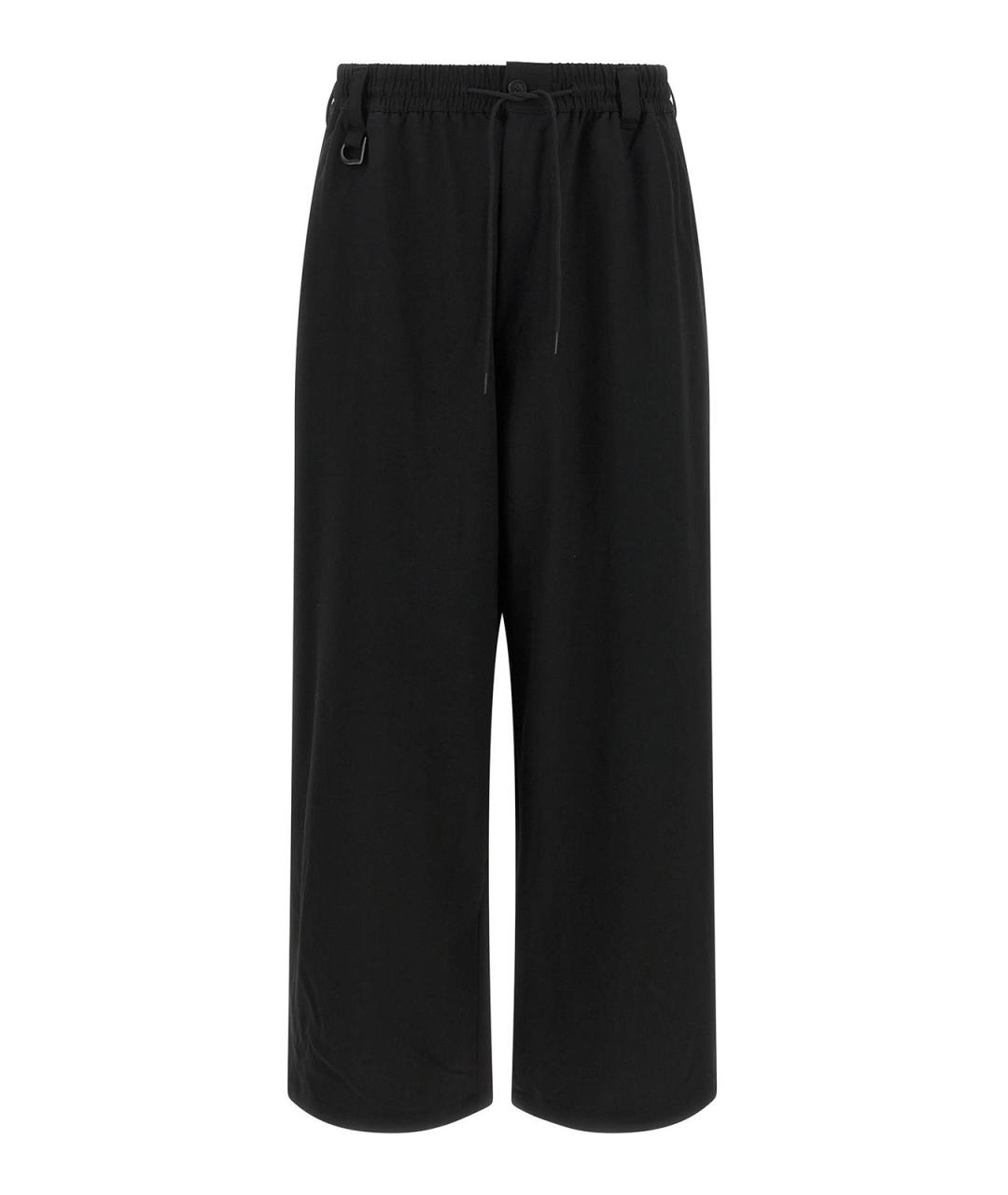 Y-3 Черные шерстяные повседневные брюки, фото 1