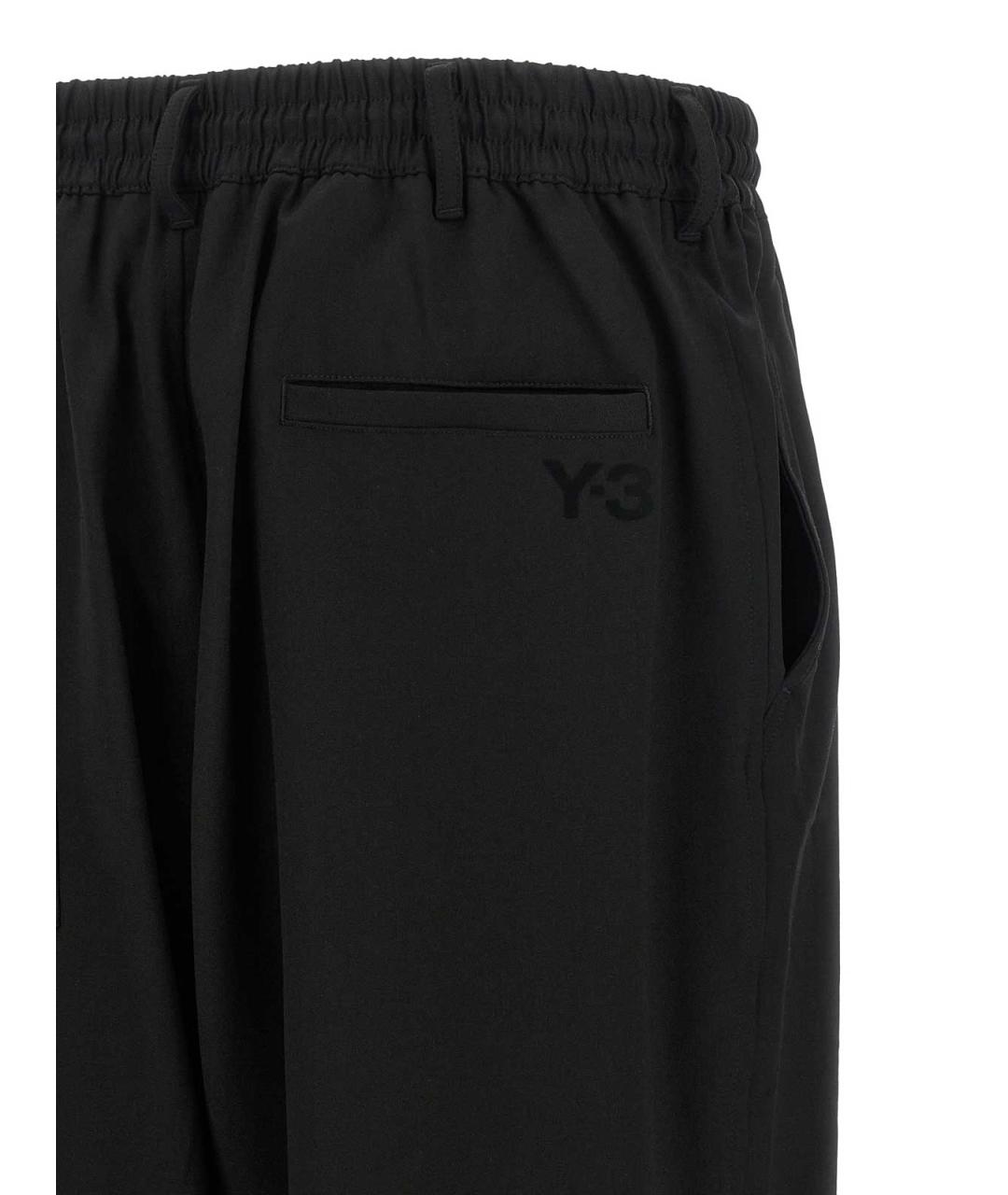 Y-3 Черные шерстяные повседневные брюки, фото 4