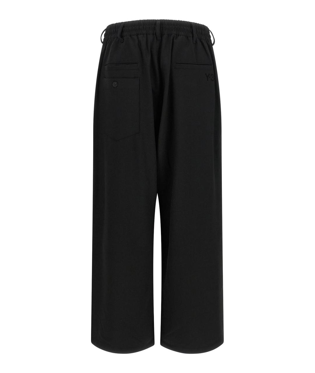 Y-3 Черные шерстяные повседневные брюки, фото 2