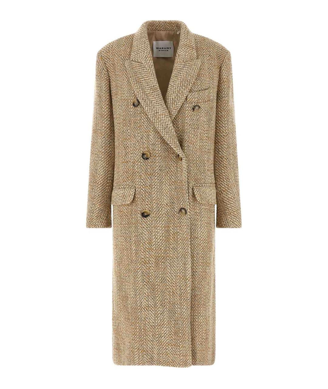ISABEL MARANT ETOILE Бежевое шерстяное пальто, фото 1