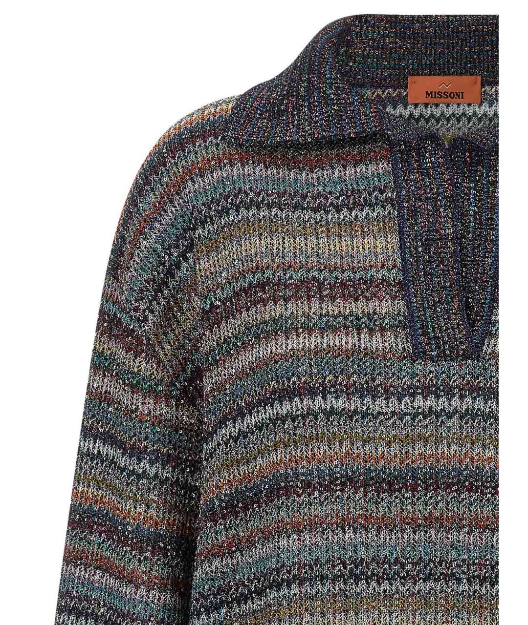 MISSONI Мульти полиэстеровый джемпер / свитер, фото 3