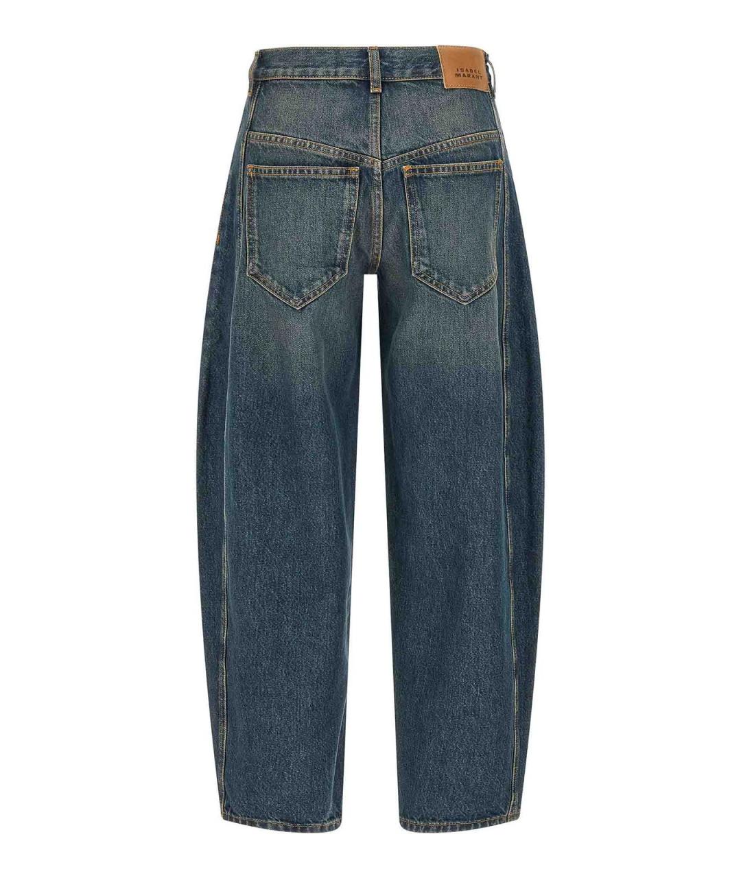 ISABEL MARANT ETOILE Синие хлопковые прямые джинсы, фото 2