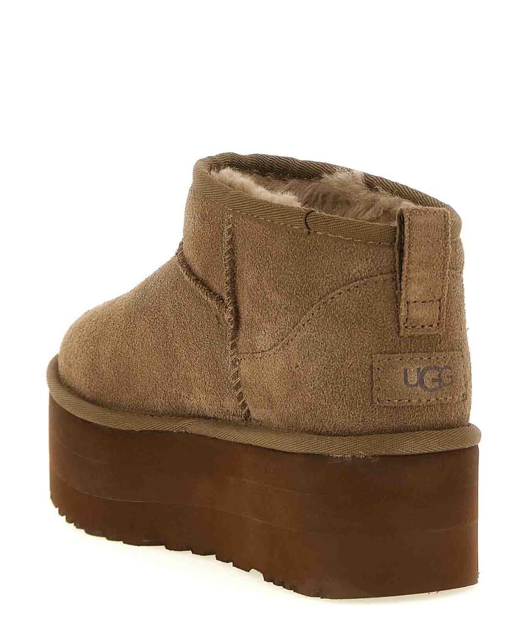 UGG Коричневые замшевые полусапоги, фото 3