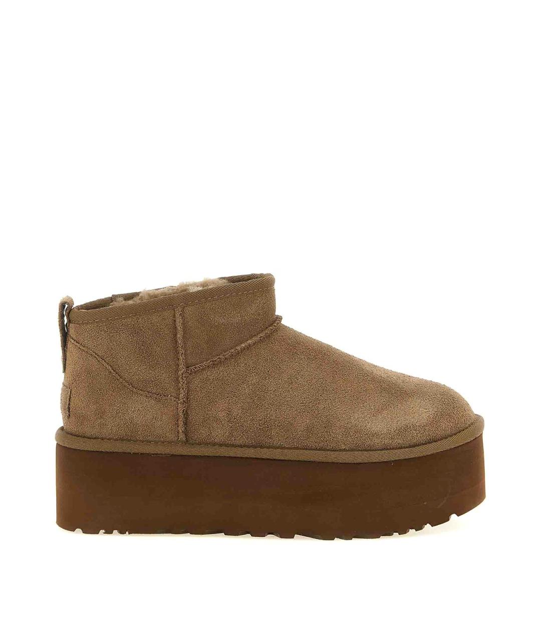 UGG Коричневые замшевые полусапоги, фото 5