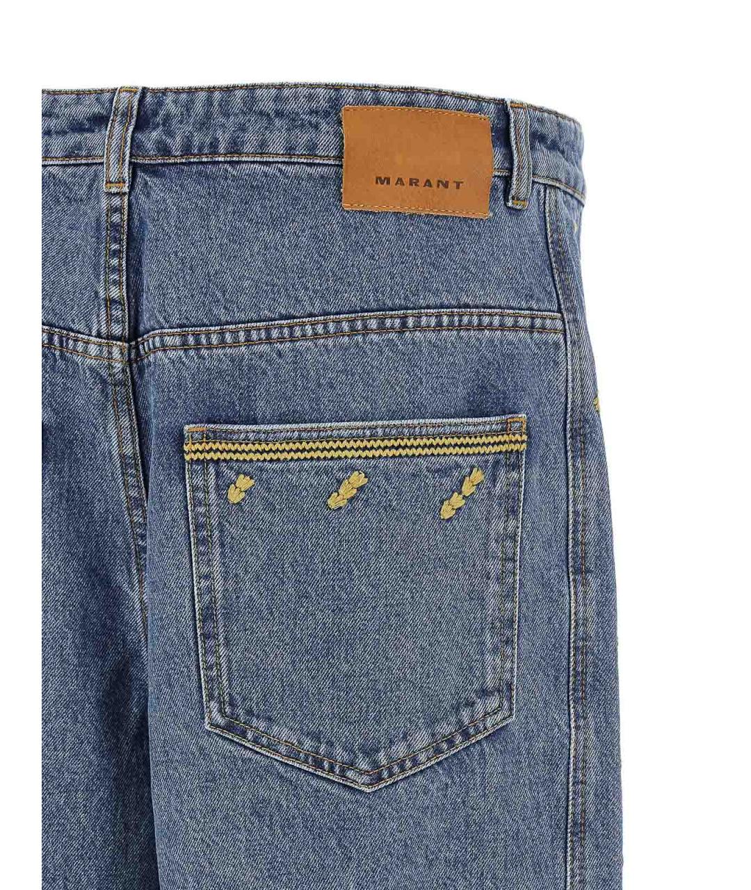 ISABEL MARANT Голубые хлопковые прямые джинсы, фото 5