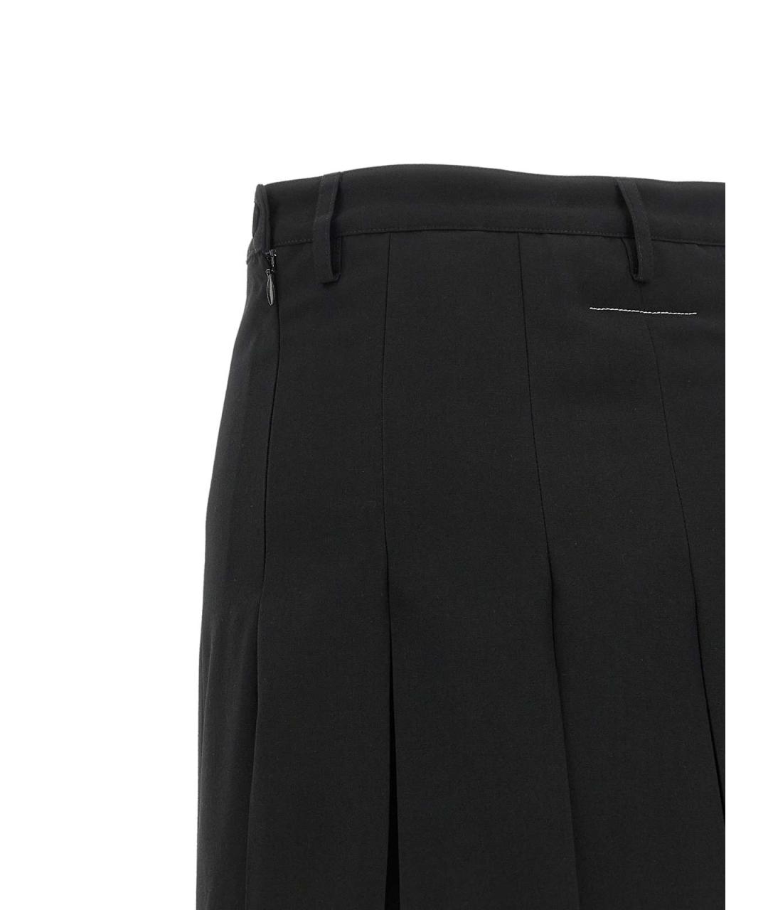 MM6 MAISON MARGIELA Черная шерстяная юбка миди, фото 4