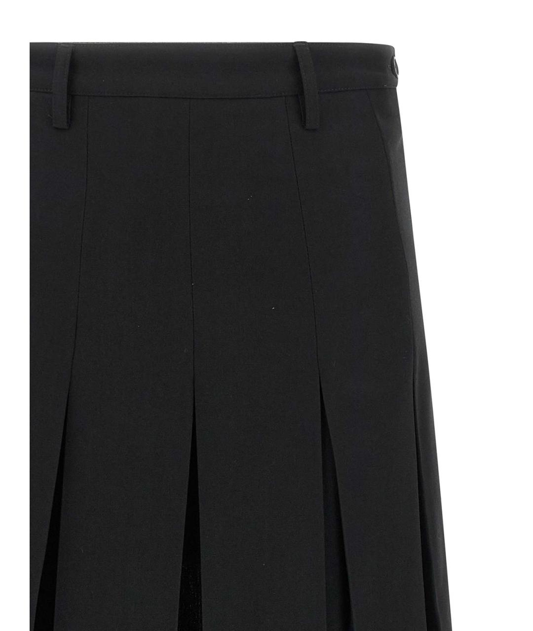 MM6 MAISON MARGIELA Черная шерстяная юбка миди, фото 3