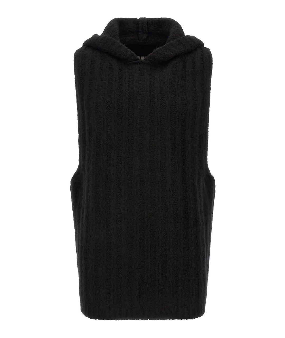RICK OWENS Черная кашемировая жилетка, фото 1
