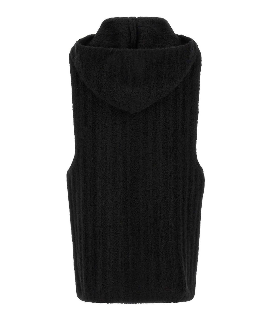 RICK OWENS Черная кашемировая жилетка, фото 2