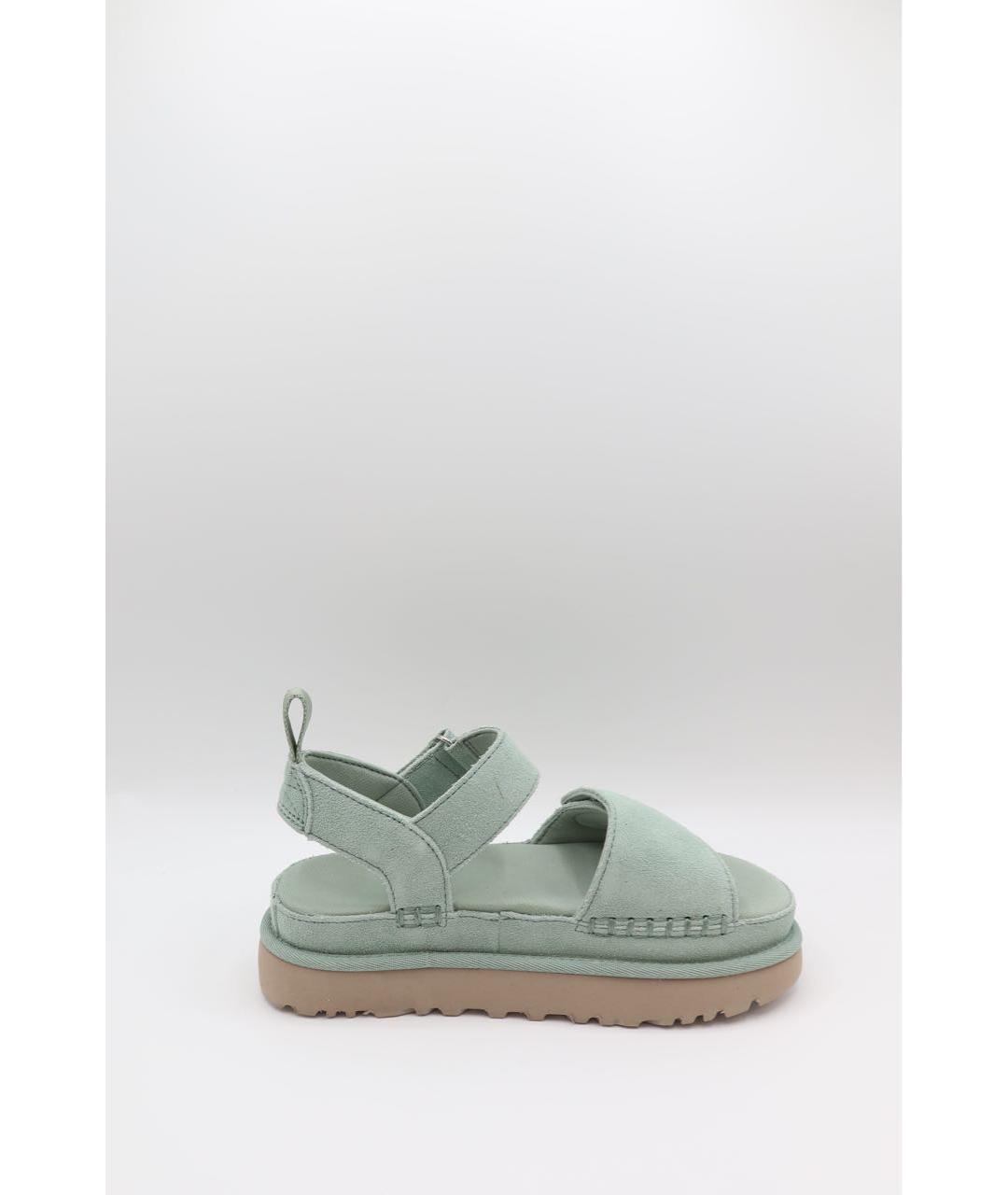 UGG Бирюзовые замшевые сандалии, фото 7
