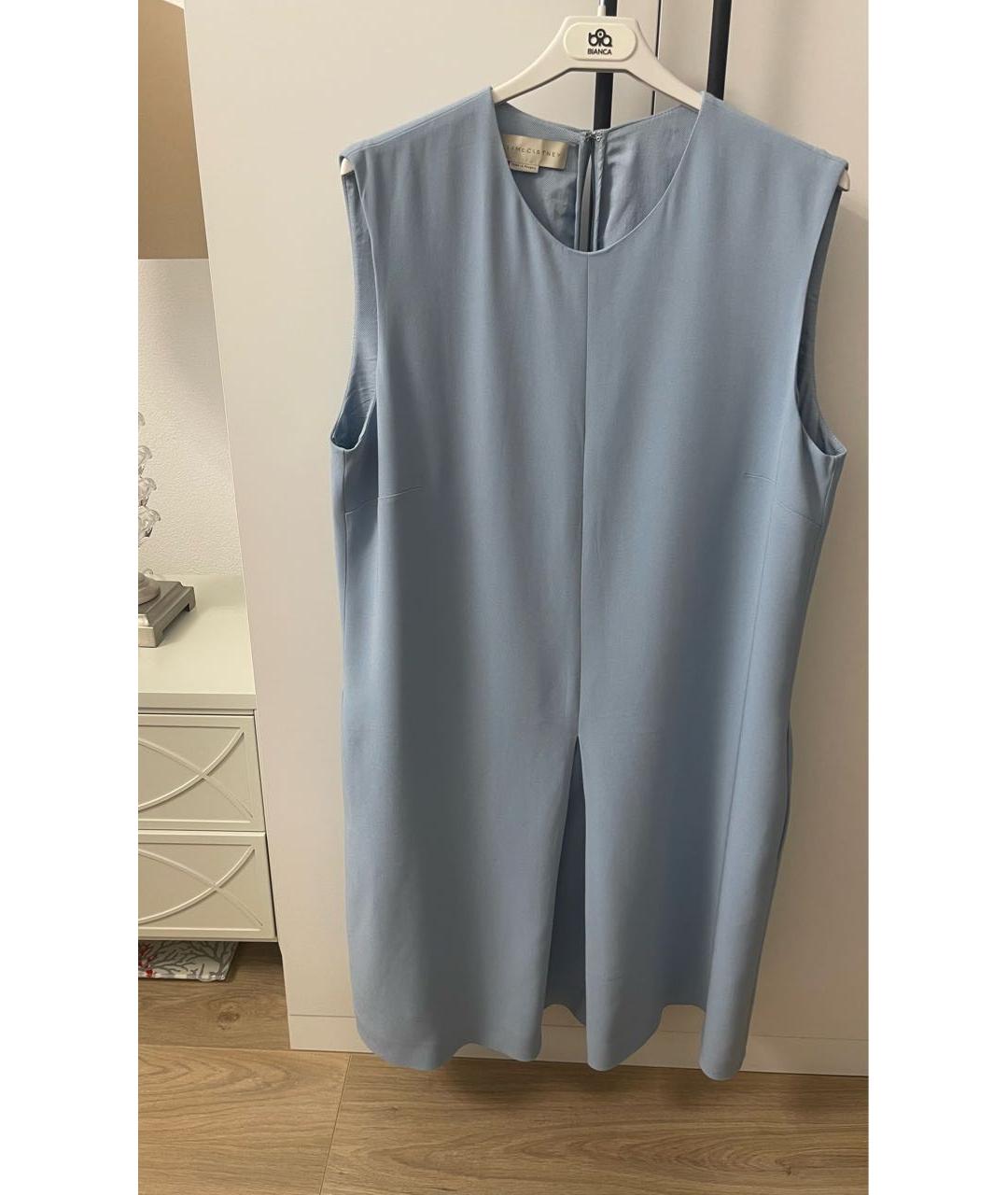 STELLA MCCARTNEY Голубое вискозное повседневное платье, фото 2