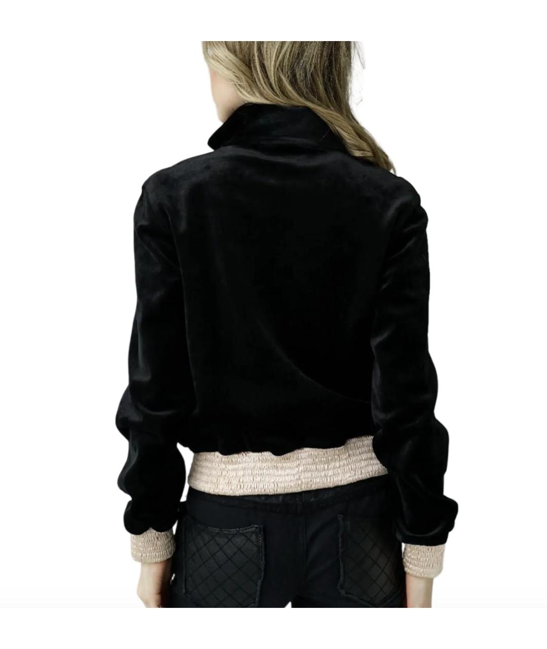 CHANEL Черная вискозная спортивная куртка, фото 5