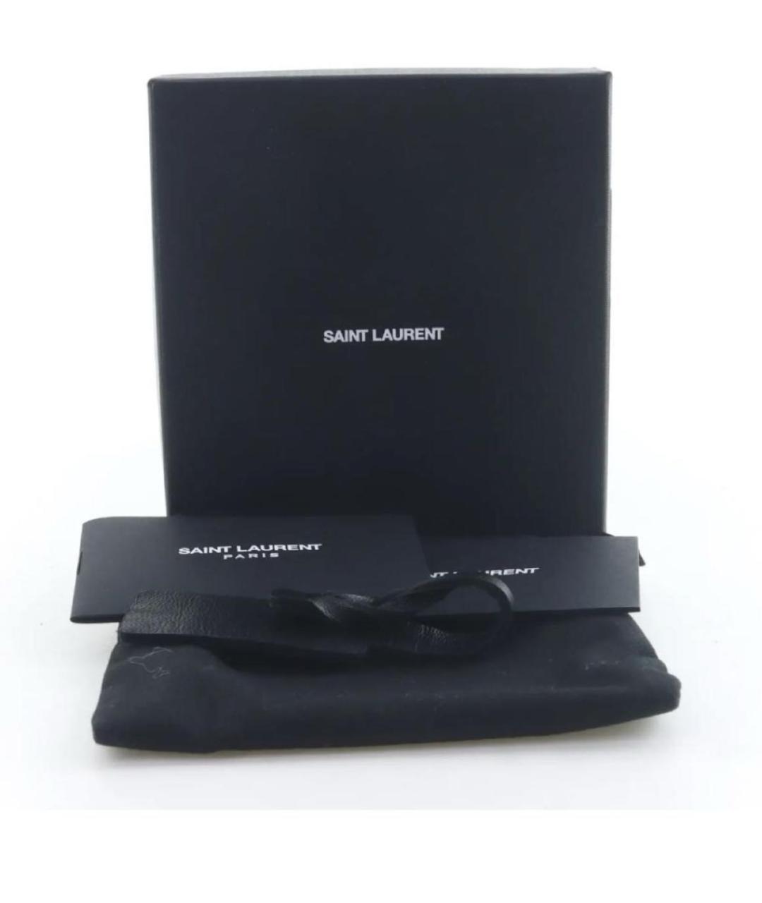 SAINT LAURENT Черный браслет, фото 2