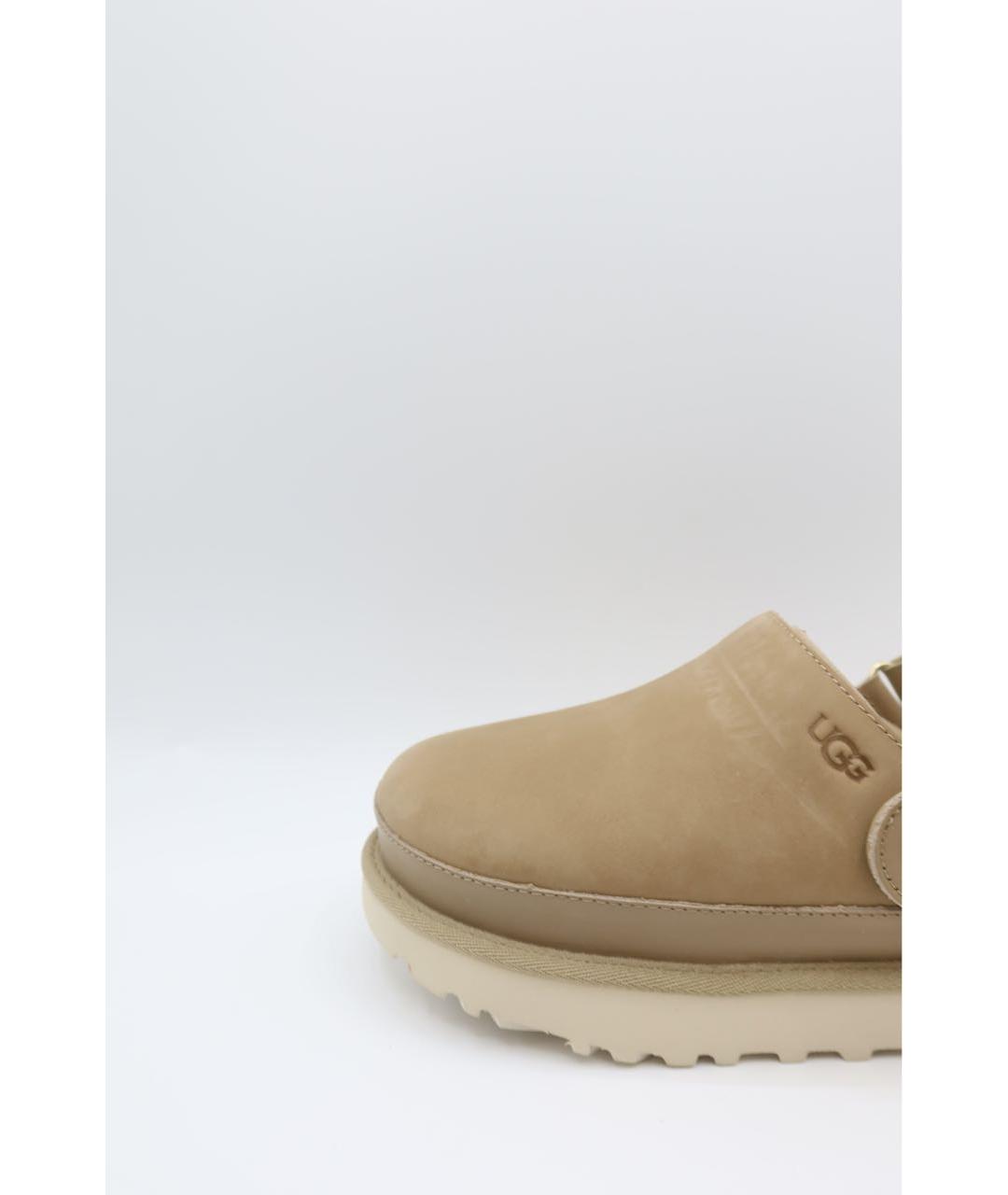 UGG Бежевые замшевые сабо, фото 2