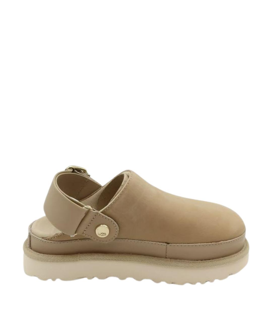 UGG Бежевые замшевые сабо, фото 1