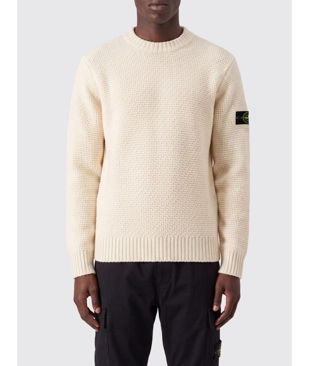 STONE ISLAND Бежевый джемпер / свитер, фото 2