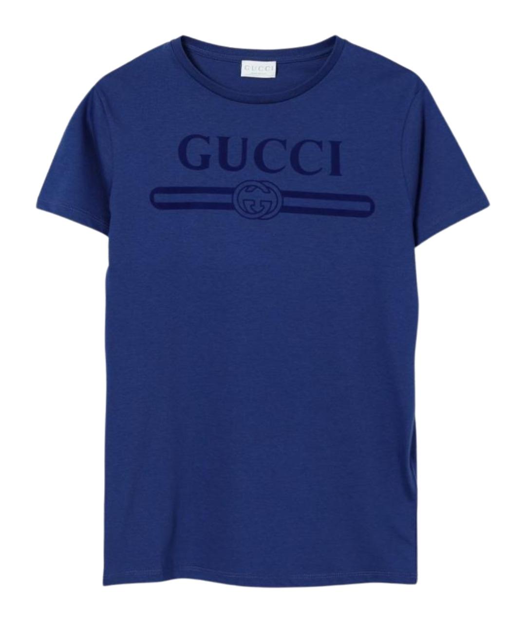 GUCCI Синяя хлопковая детская футболка, фото 1