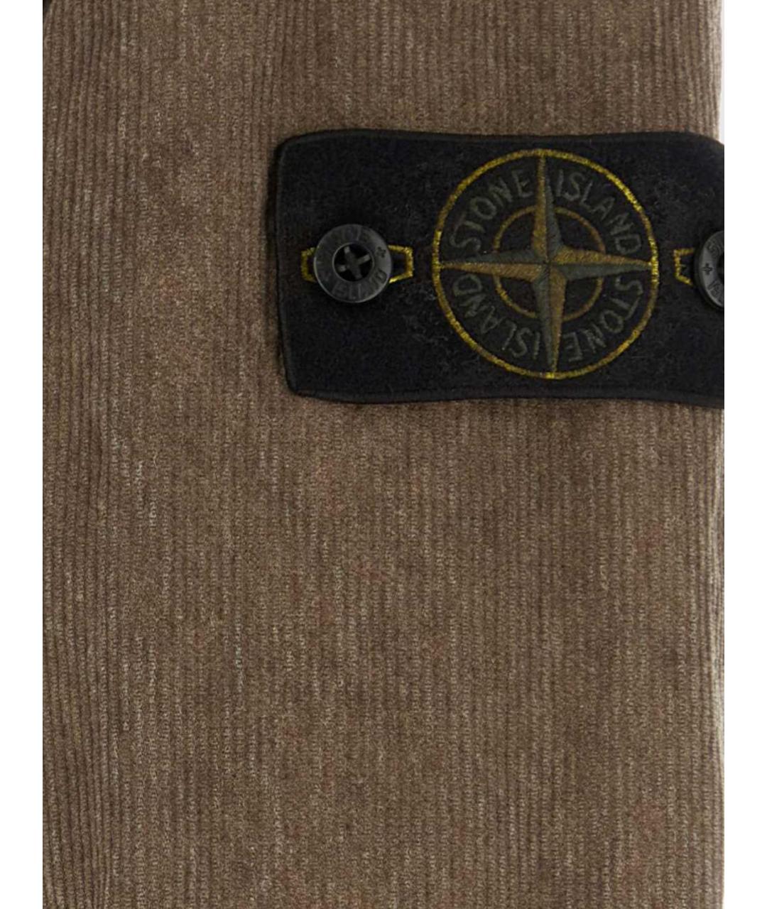 STONE ISLAND Коричневая хлопковая куртка, фото 4