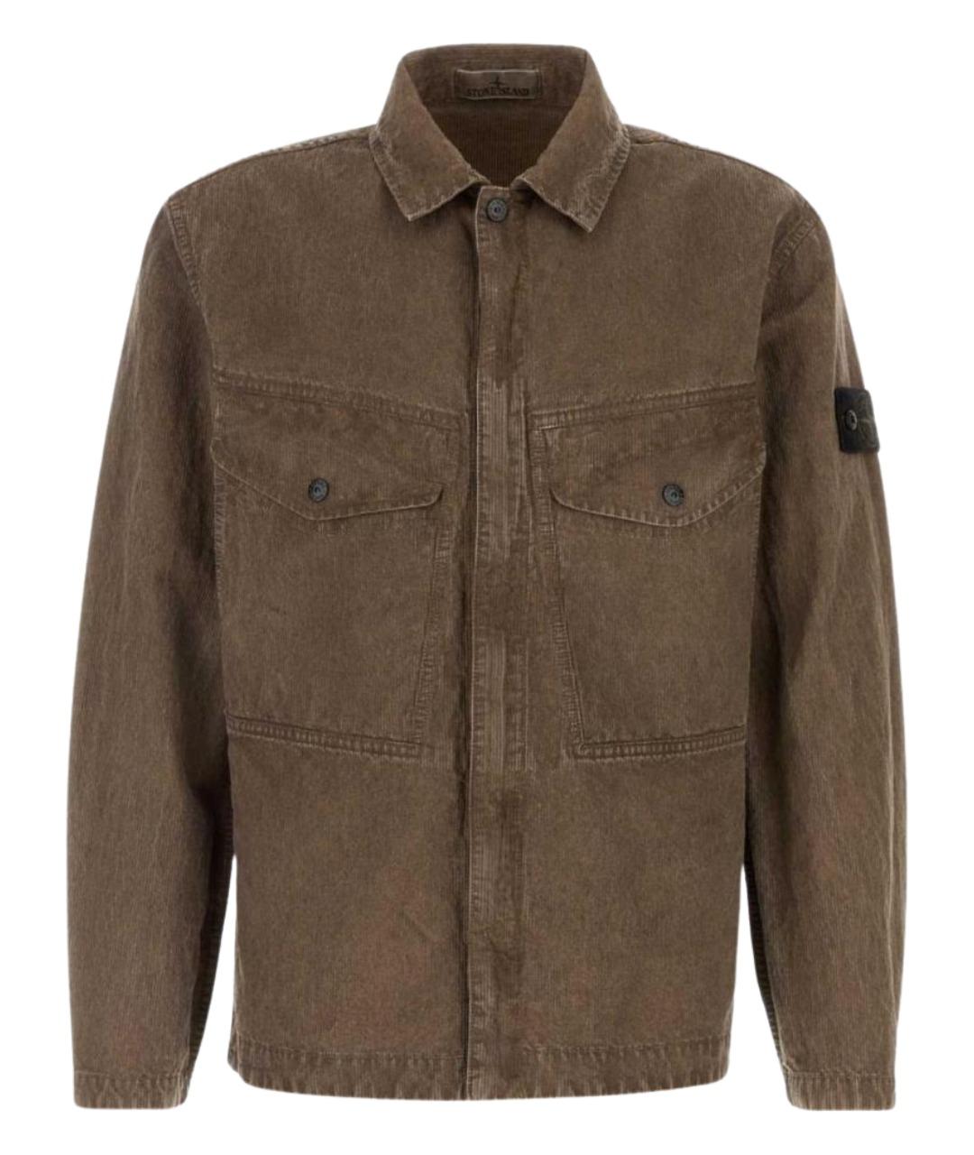 STONE ISLAND Коричневая хлопковая куртка, фото 1