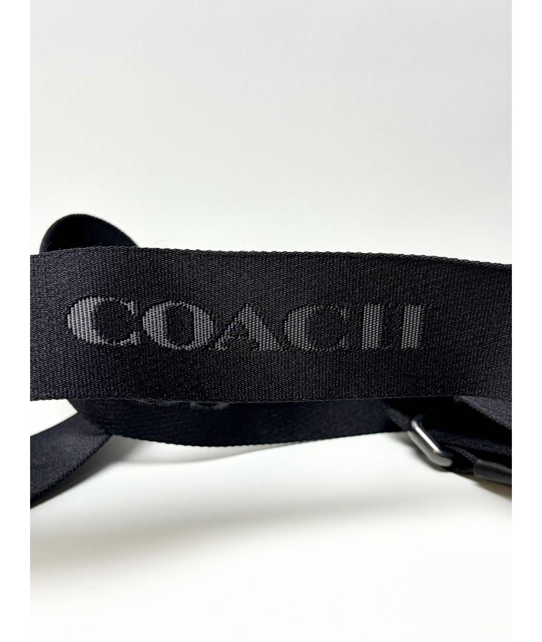 COACH Черная кожаная сумка на плечо, фото 8