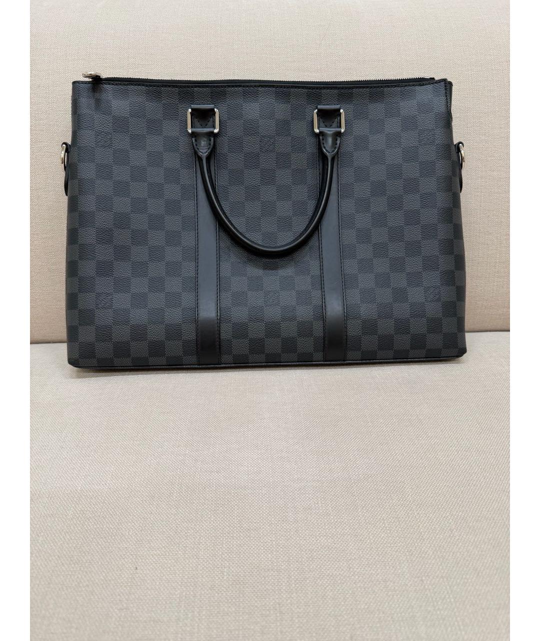 LOUIS VUITTON Черный портфель, фото 2
