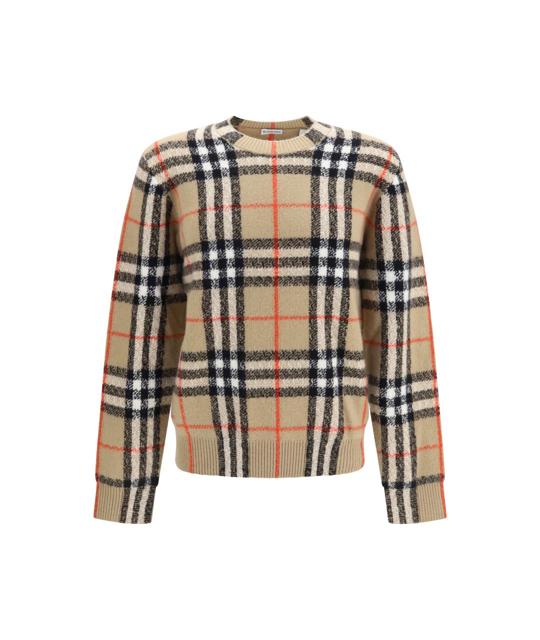 BURBERRY Бежевый кашемировый джемпер / свитер, фото 4