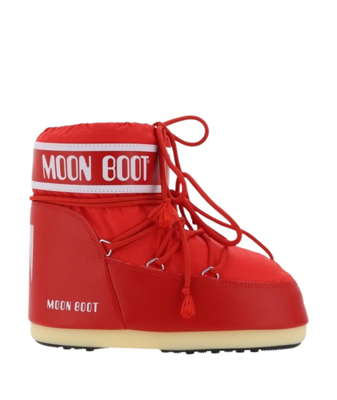 MOON BOOT Красные синтетические ботинки, фото 1