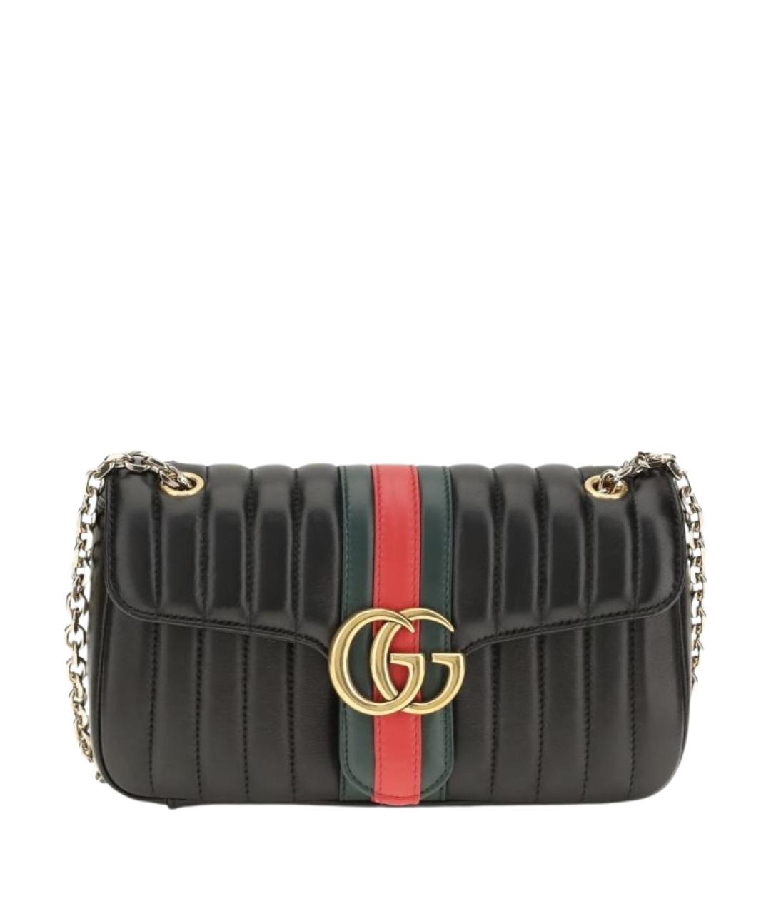 GUCCI Черная кожаная сумка через плечо, фото 1