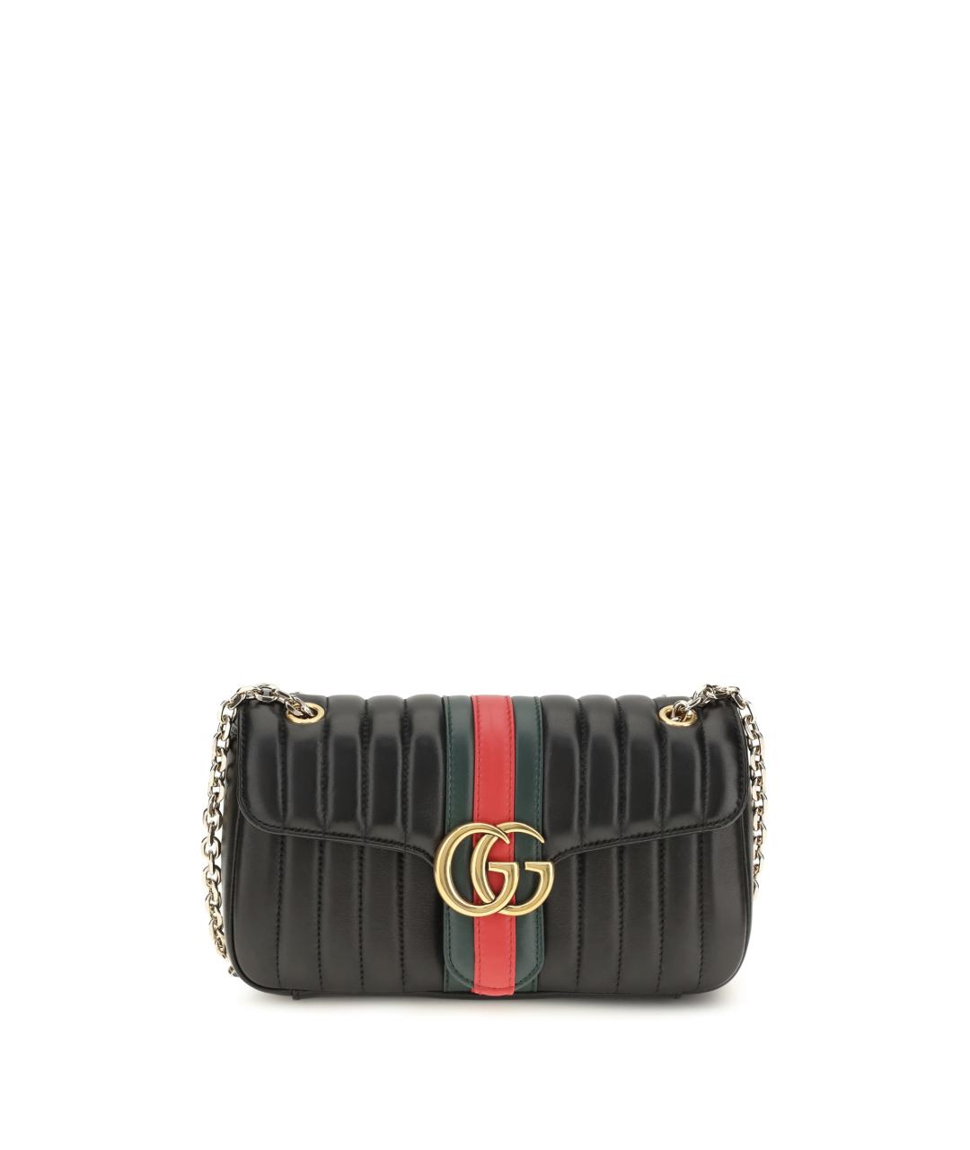 GUCCI Черная кожаная сумка через плечо, фото 5