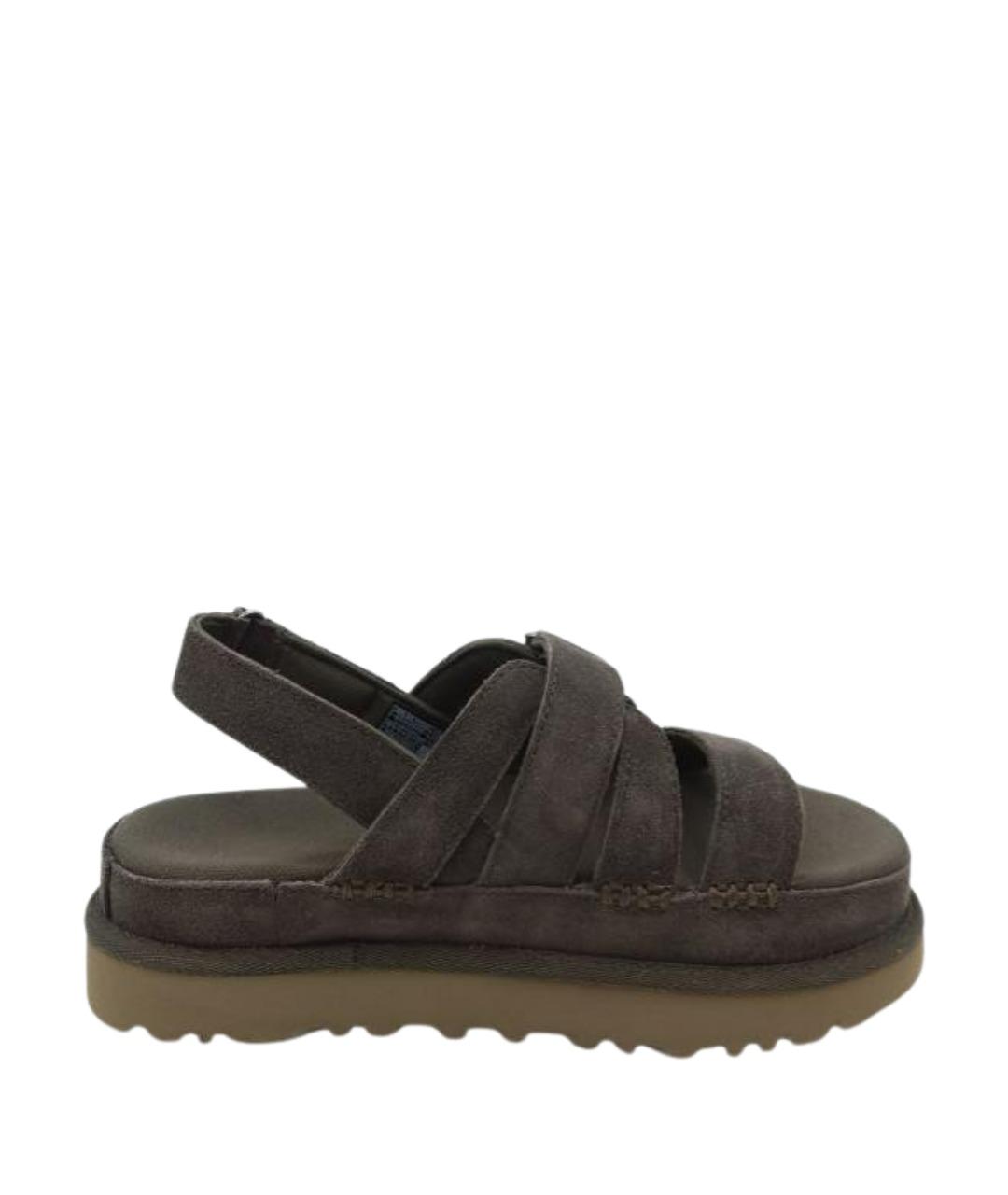 UGG Антрацитовые замшевые сандалии, фото 1