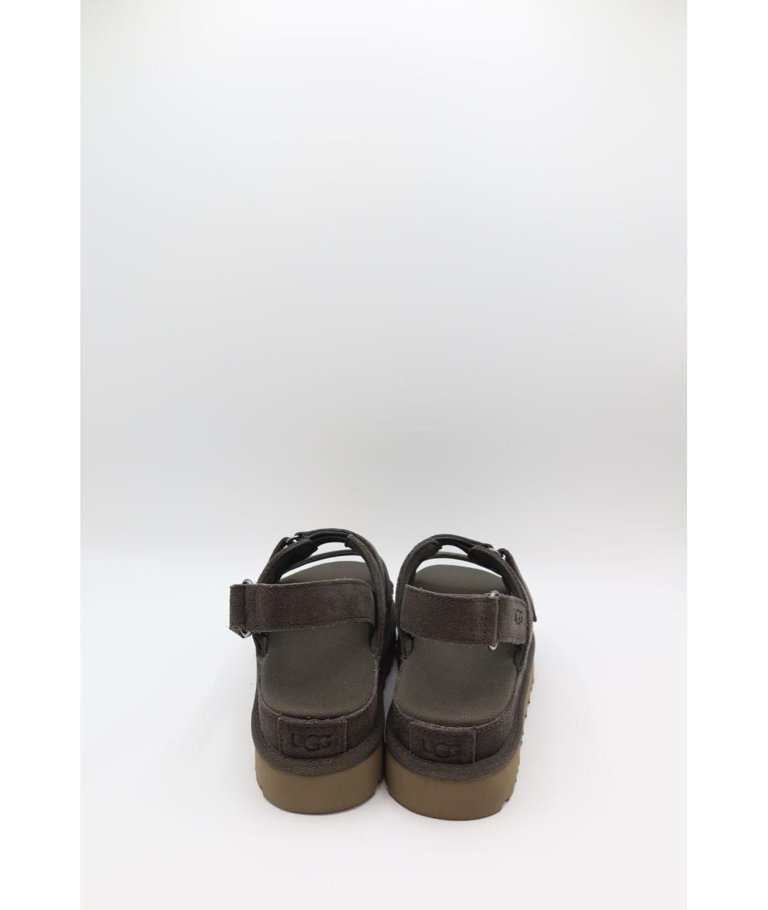 UGG Антрацитовые замшевые сандалии, фото 4