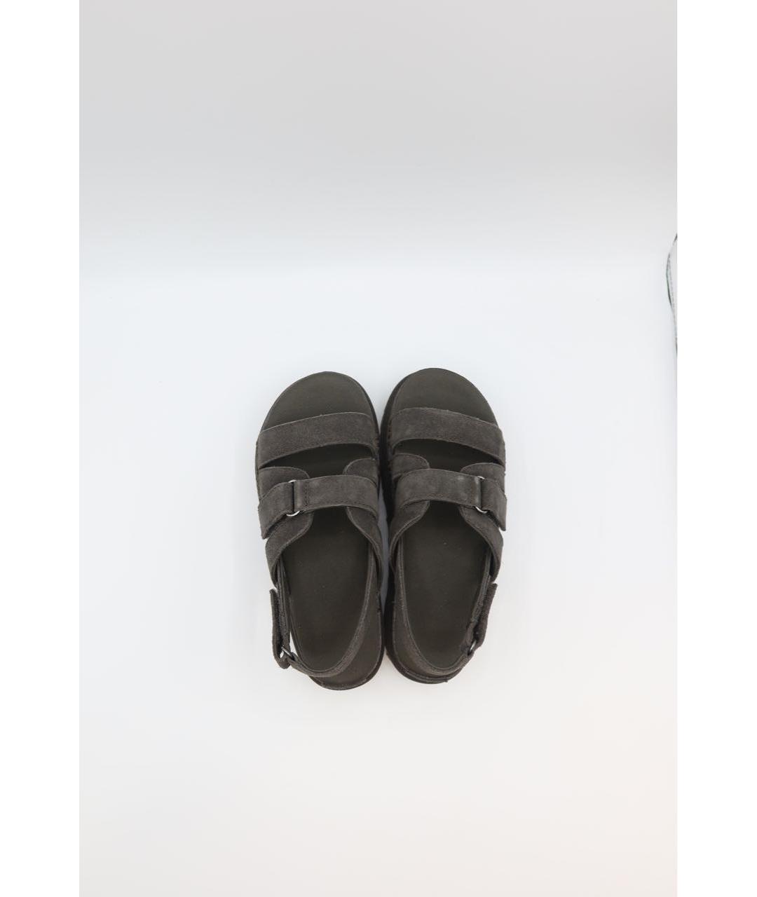 UGG Антрацитовые замшевые сандалии, фото 3