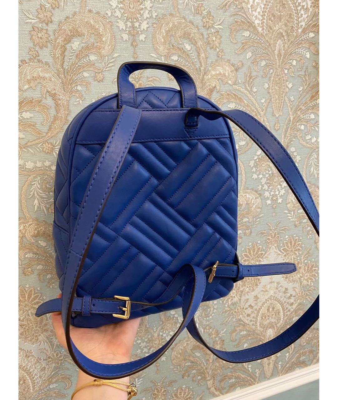 MICHAEL MICHAEL KORS Синий кожаный рюкзак, фото 3