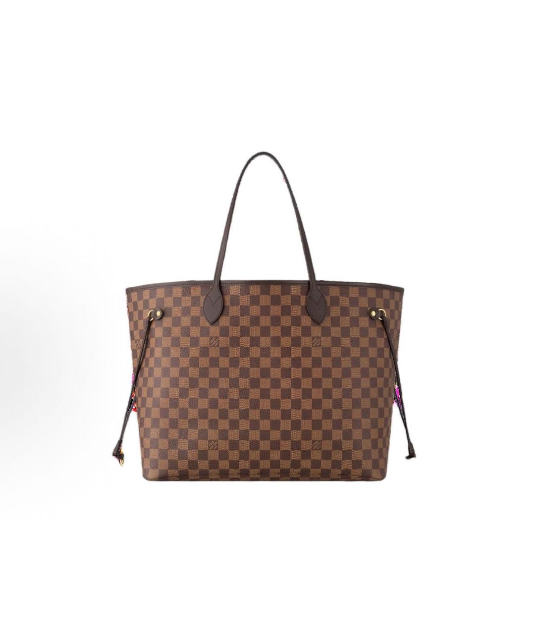 LOUIS VUITTON Коричневая сумка тоут из канвы, фото 4