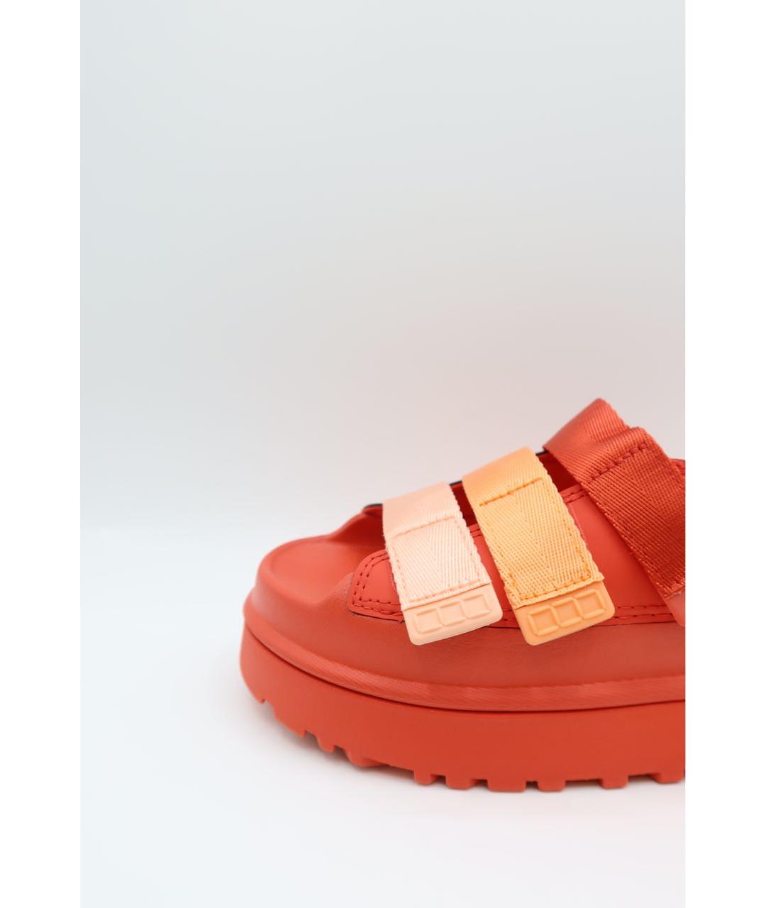 UGG Оранжевые резиновые сандалии, фото 2