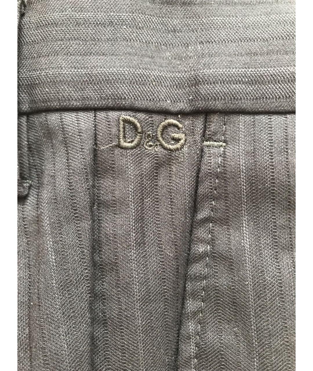 DOLCE&GABBANA Черные хлопковые повседневные брюки, фото 7