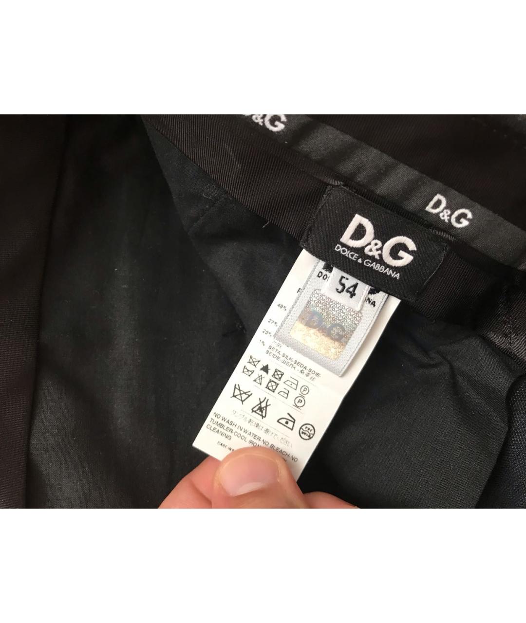 DOLCE&GABBANA Черные хлопковые повседневные брюки, фото 3