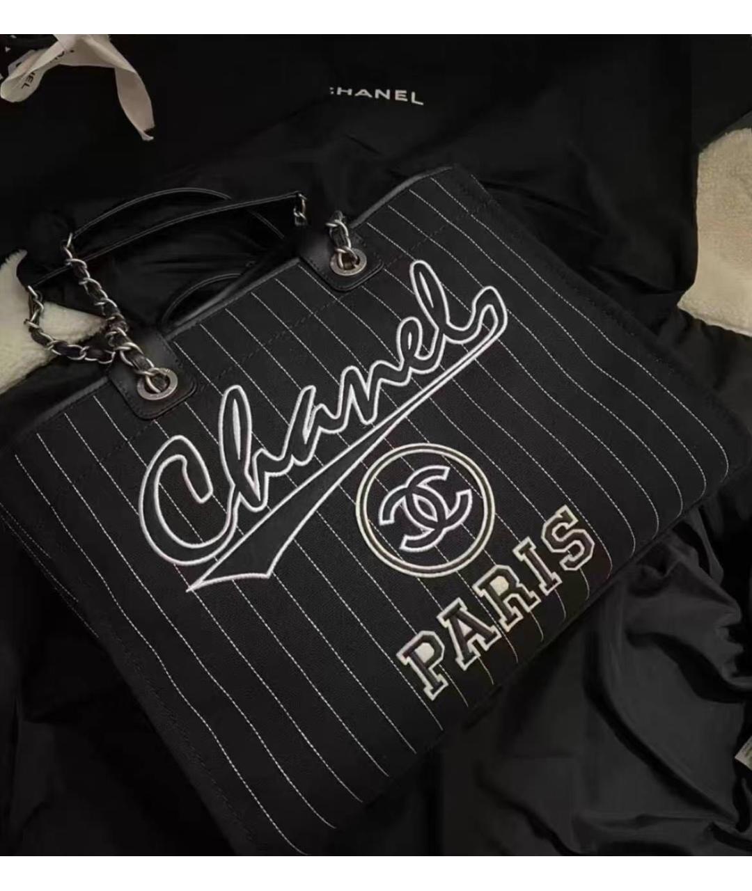 CHANEL Черная сумка тоут, фото 4