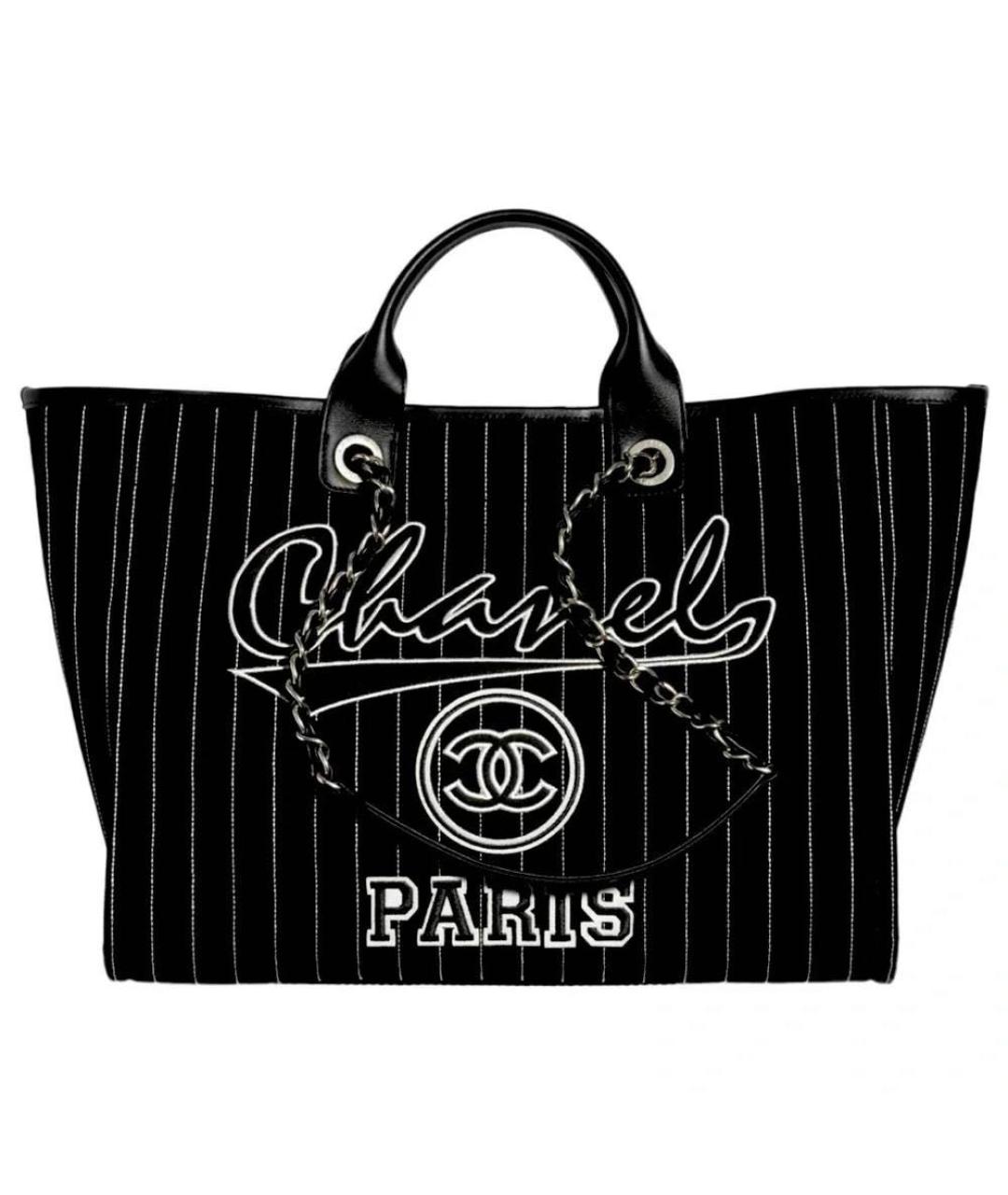 CHANEL Черная сумка тоут, фото 6