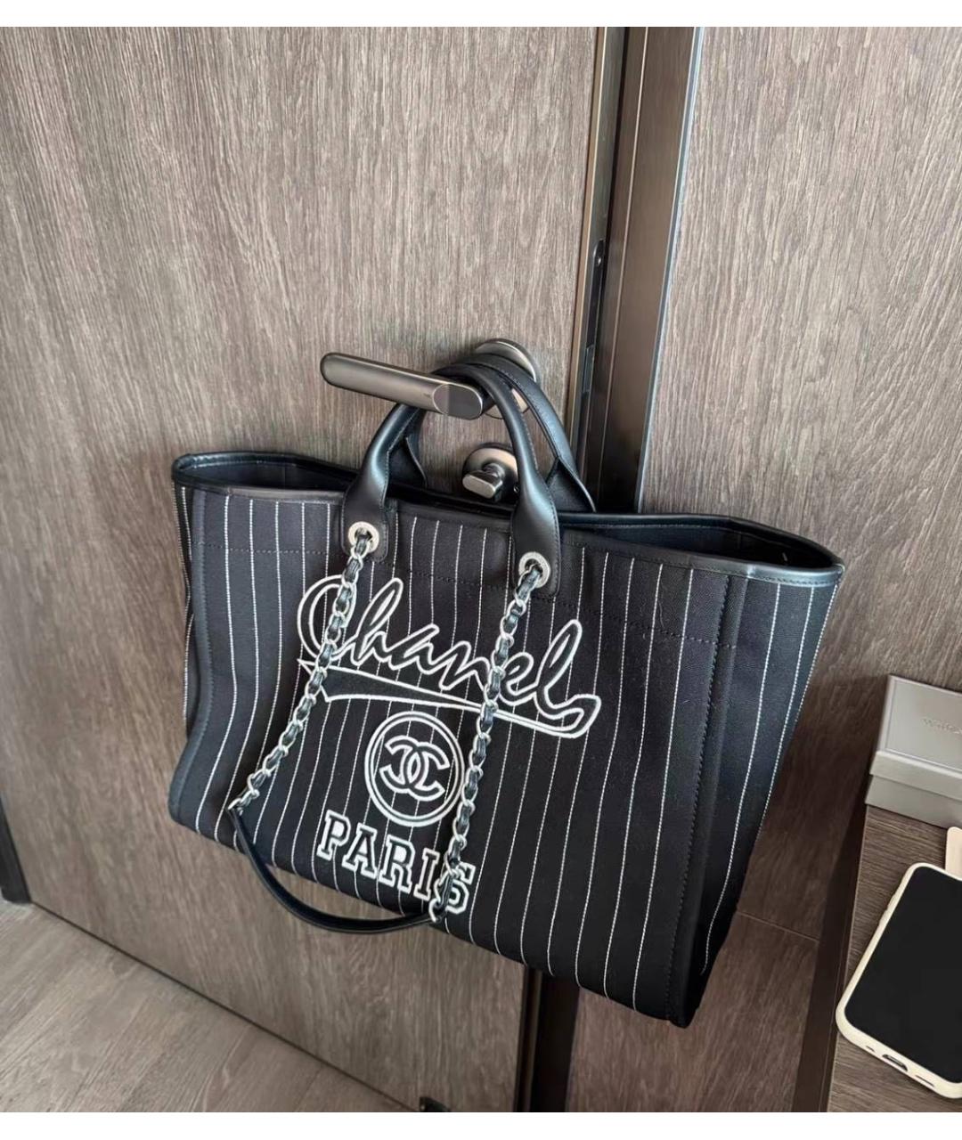 CHANEL Черная сумка тоут, фото 3