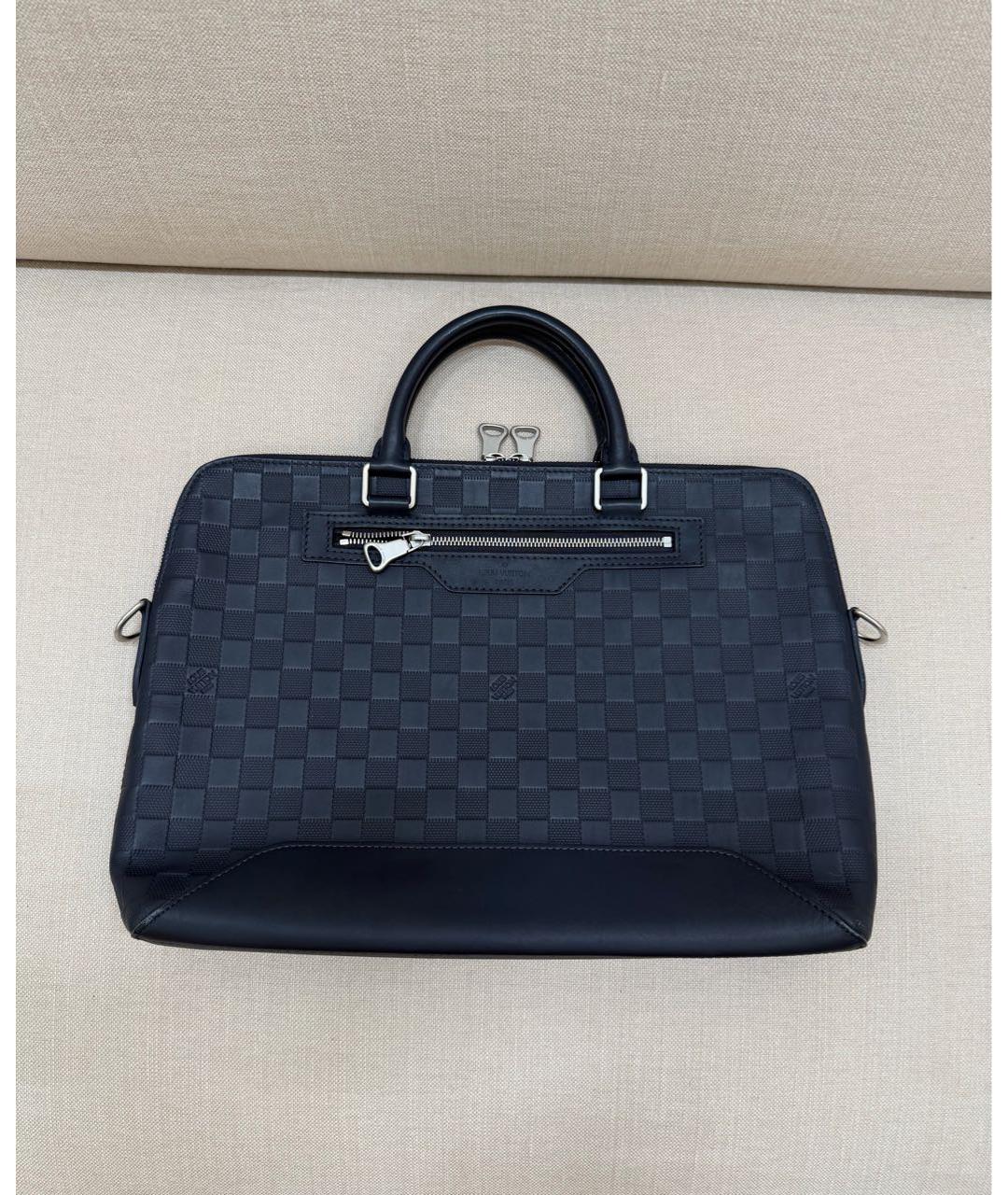 LOUIS VUITTON Темно-синий портфель, фото 3