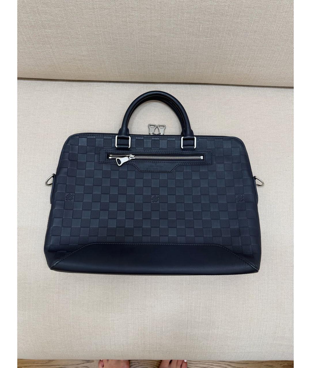 LOUIS VUITTON Темно-синий портфель, фото 6