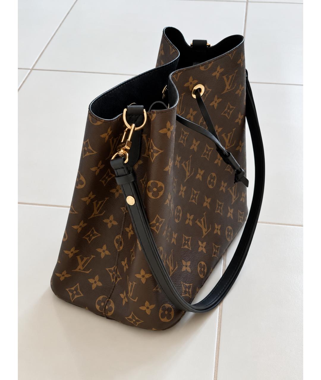 LOUIS VUITTON Коричневая сумка через плечо из канвы, фото 2
