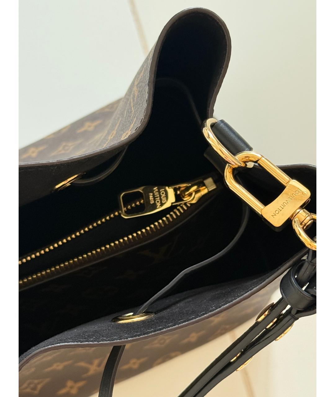LOUIS VUITTON Коричневая сумка через плечо из канвы, фото 4