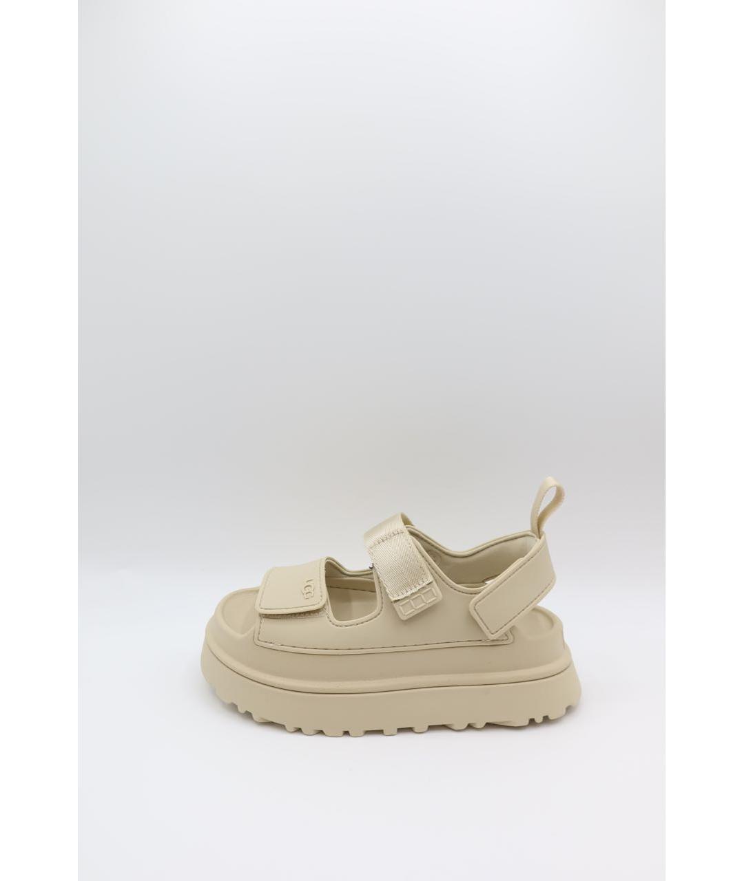 UGG Бежевые кожаные сандалии, фото 6