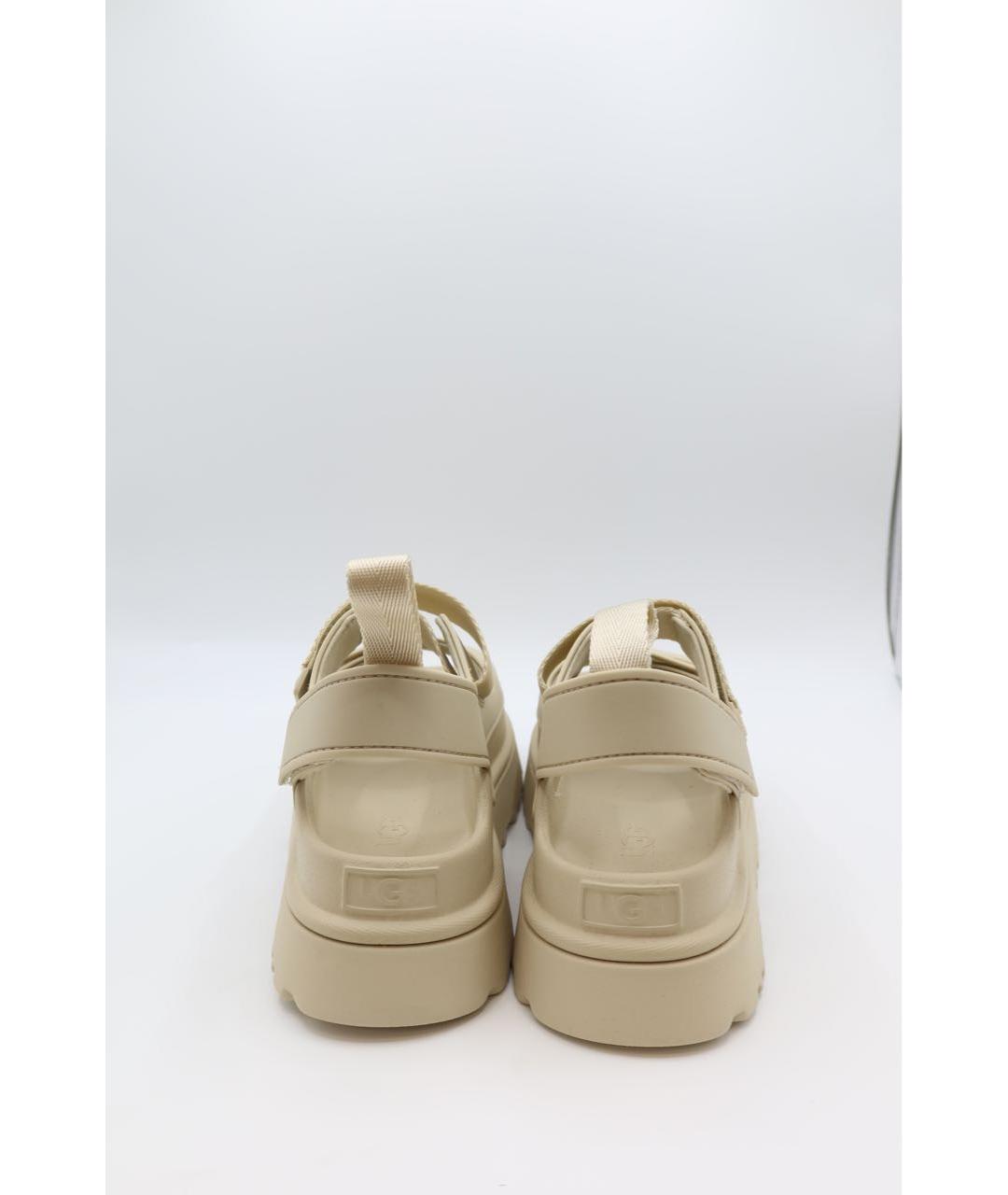 UGG Бежевые кожаные сандалии, фото 4