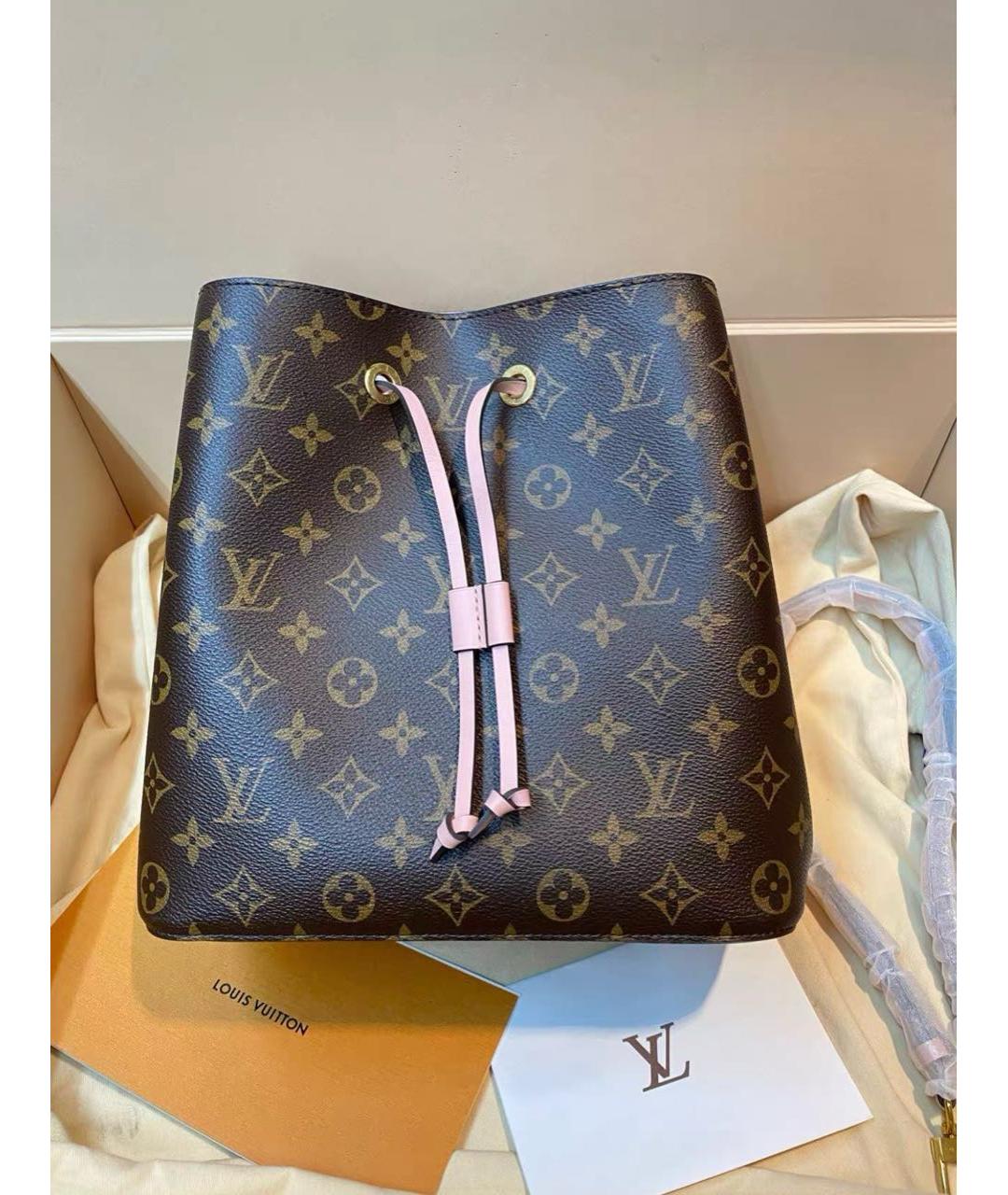 LOUIS VUITTON Коричневая сумка через плечо из канвы, фото 2