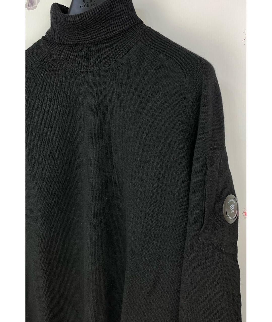 CP COMPANY Черная шерстяная водолазка, фото 3